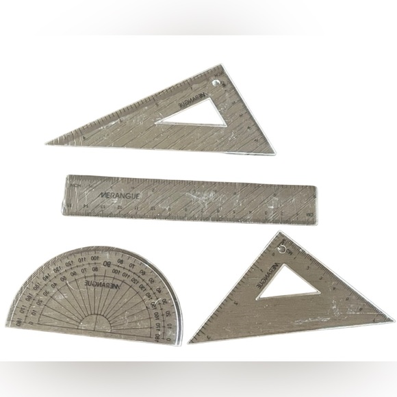 MERANGUE Transparent Geometry Set ā Red Case š $5 Finds ā Clearance Section š - Picture 4 of 5